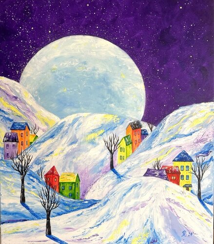 Winter Moon von Liudmyla Riabkova, Malerei kaufen auf Singulart