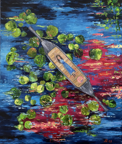 Alone in the boat di Liudmyla Riabkova, Pittura in vendita su Singulart