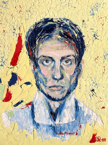 Pablo Picasso. Blue Period Reborn. van Liudmyla Riabkova, Schilderij te koop op Singulart