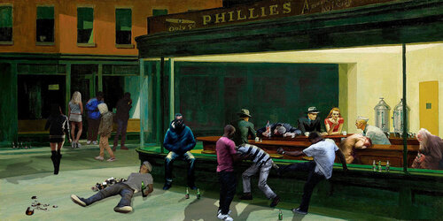 TODAY NIGHTHAWKS by Fabio Pasquali, Print for Sale on Singulart