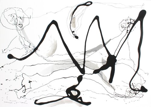 Der Atem des Kosmos VI / Wasserenergie par Julia Pust, Peinture en vente sur Singulart