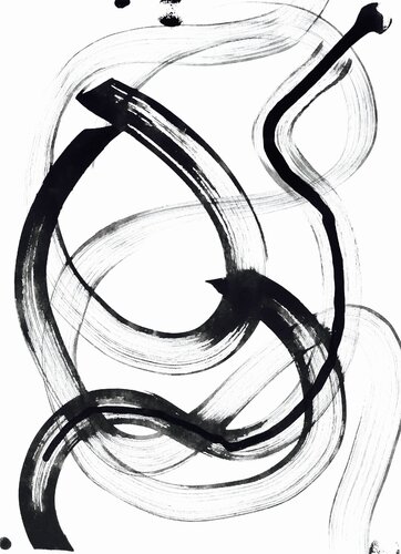 Der Atem II / Ausatmen by Julia Pust (2025) : Painting India Ink on ...