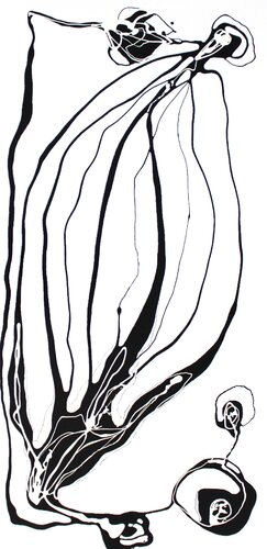 Der Atem des Kosmos XIX / Blüte IV van Julia Pust, Schilderij te koop op Singulart