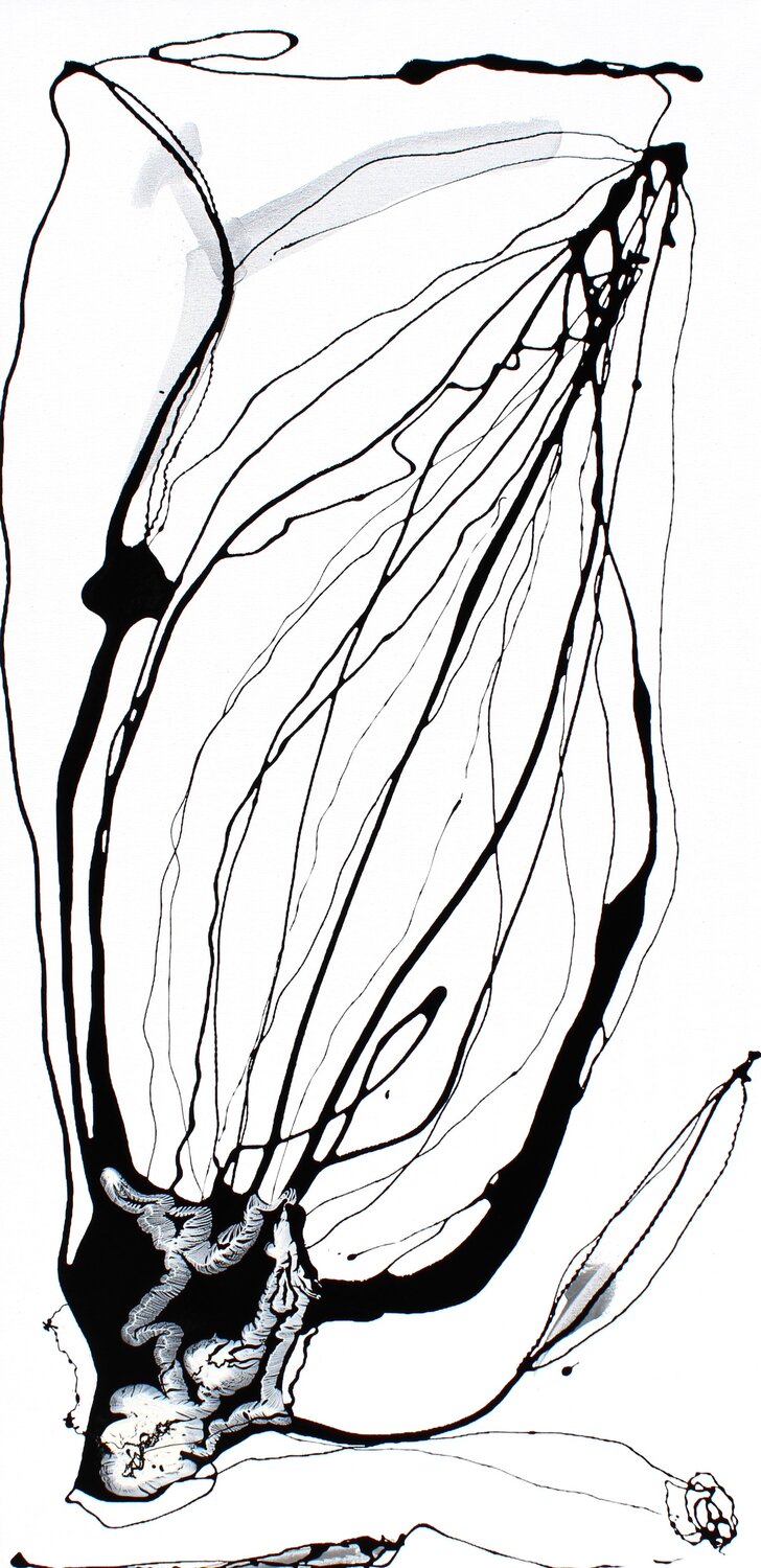 Der Atem des Kosmos XVI / Blüte I di Julia Pust (2025): Pittura a ...