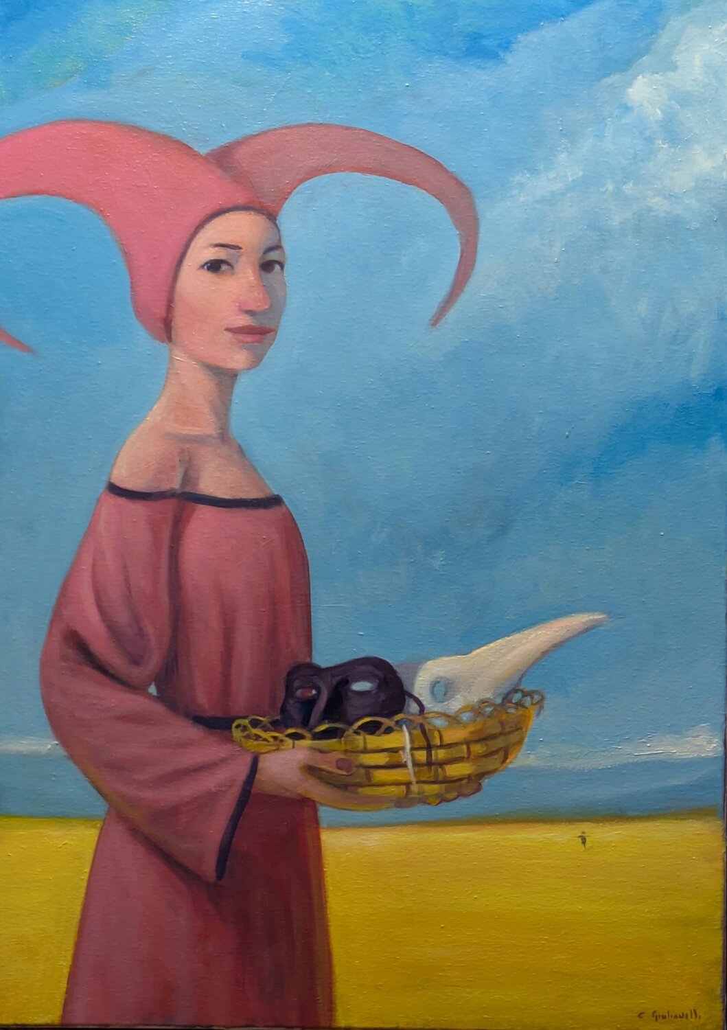 Lo spaventapasseri Claudio Giulanelli Original painting for sale