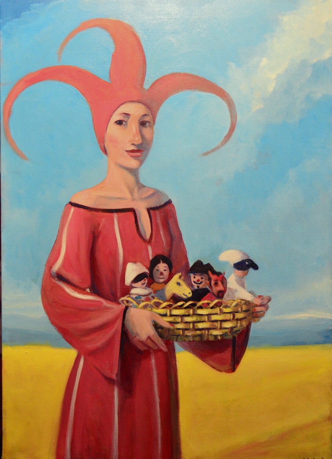 La fuga di Pulcinella Claudio Giulanelli Originalgemälde zu verkaufen