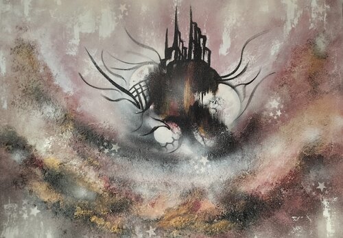 Fantasy Castle van Jessica Leidel, Schilderij te koop op Singulart
