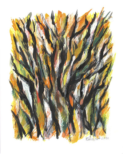 Forêt by Frédérique Mussat, Work on Paper for Sale on Singulart