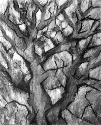 Sous les branches by Frédérique Mussat, 소묘 for Sale on Singulart
