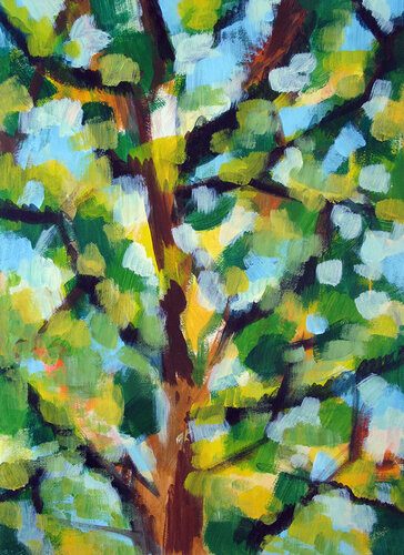 À travers les branches by Frédérique Mussat, Work on Paper for Sale on Singulart