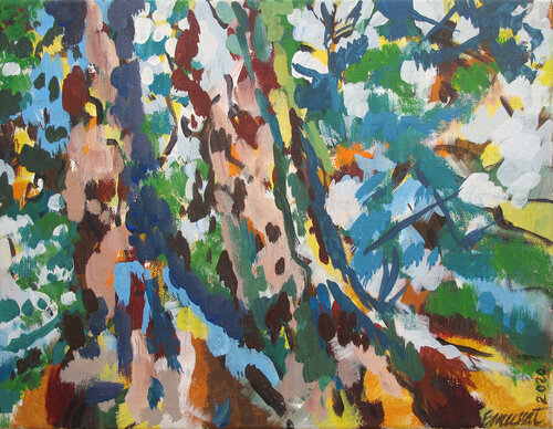 Dans la forêt par Frédérique Mussat, Œuvre sur papier en vente sur Singulart