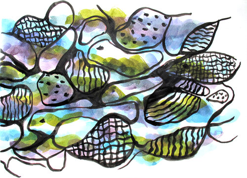 Maritime 3 par Frédérique Mussat, Œuvre sur papier en vente sur Singulart