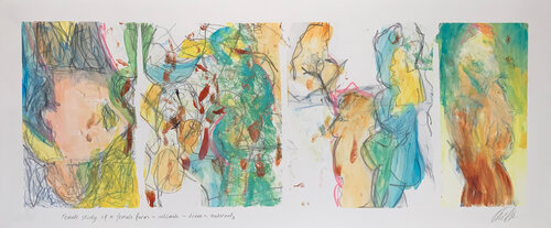 female study of a female form~intimate~divine~maternal von Karin Edgett, Werk auf Papier kaufen auf Singulart