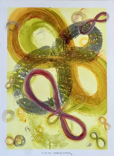 i am traveling through a collective von Karin Edgett, Malerei kaufen auf Singulart