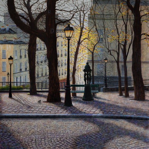 Fall in Paris di Julien Landa, Pittura in vendita su Singulart
