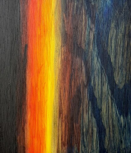 Ozean Sonnenuntergang Vertikaler Horizont de Lovis Moos, Pintura a la venta en Singulart