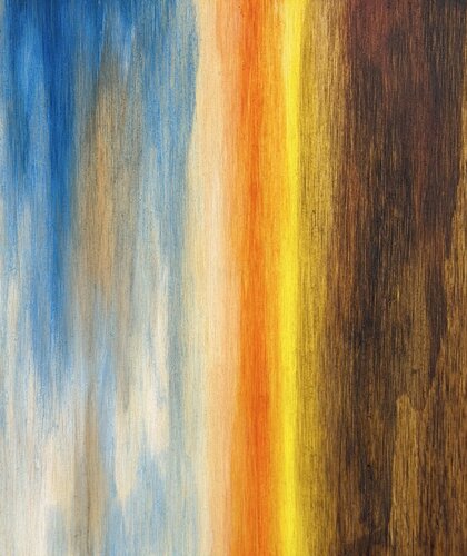 Ackerfeld Sonnenuntergang Vertikaler Horizont de Lovis Moos, Pintura a la venta en Singulart