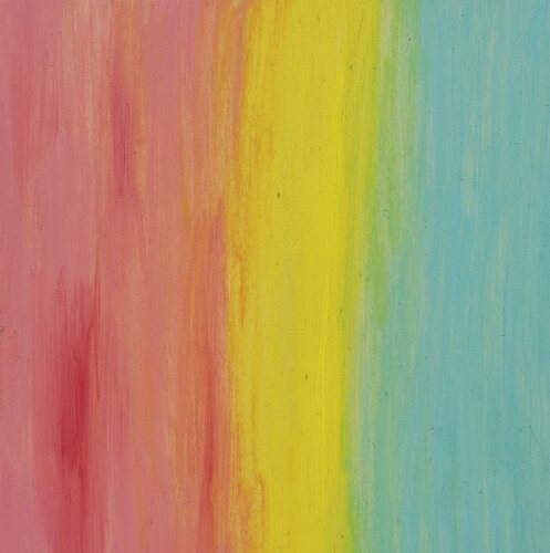 Schwimmbad Rosa Sonnenuntergang Vertikaler Horizont de Lovis Moos, Pintura a la venta en Singulart