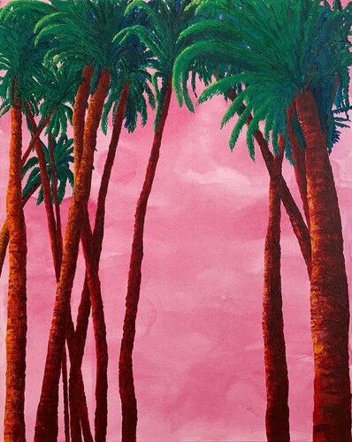 Palm Springs di Charlie Yallop, Pittura in vendita su Singulart