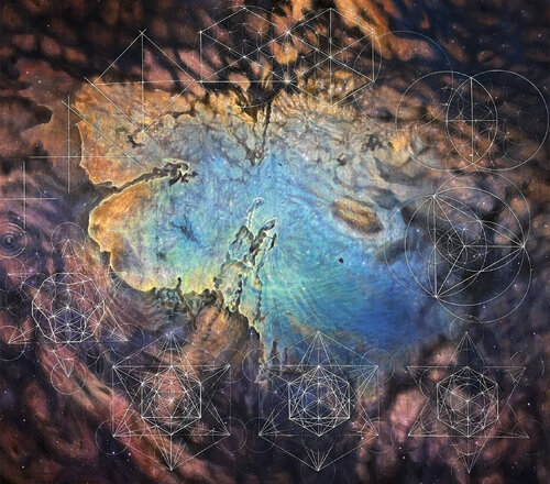 Genesis - The Dance and Sparkle of Material de Zsuzsa Sztruhar, Pintura a la venta en Singulart