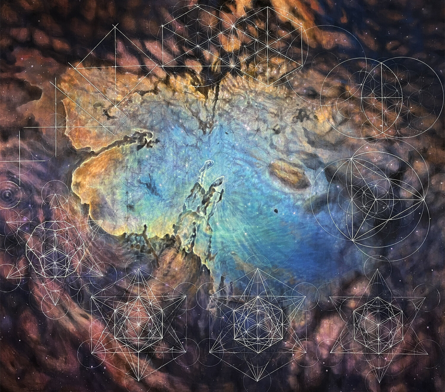 Genesis - The Dance and Sparkle of Material Zsuzsa Sztruhar Originalgemälde zu verkaufen