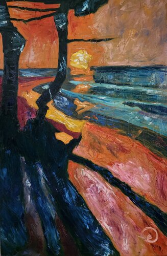 Sunset van Manu Fine Art, Schilderij te koop op Singulart