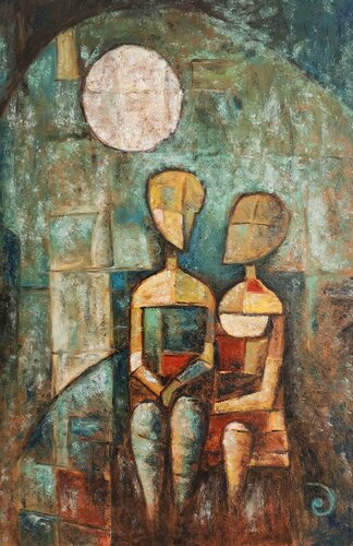 Under the Moonlight van Manu Fine Art, Schilderij te koop op Singulart