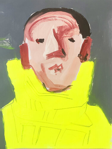 Neon yellow hipster by Jörg Herz, 油畫 for Sale on Singulart