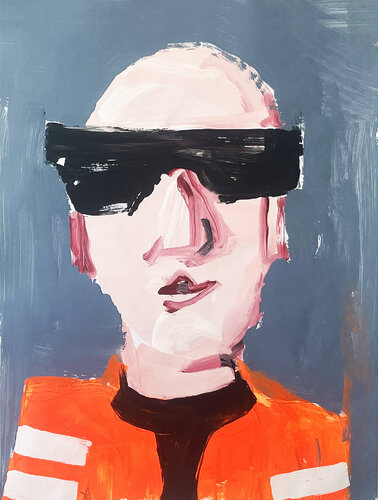 Street sweeper by Jörg Herz, Painting for Sale on Singulart