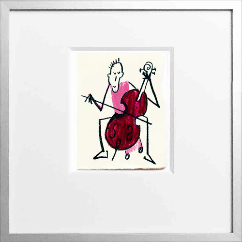 Mann mit Cello by Jörg Herz, Drawing for Sale on Singulart