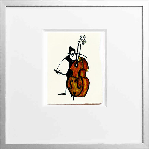 Woman on bass II von Jörg Herz, Zeichnungen kaufen auf Singulart