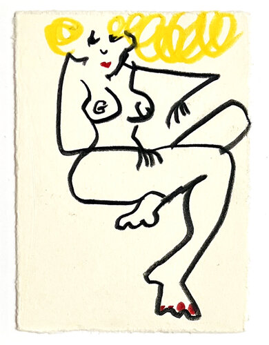 Yellow hair di Jörg Herz, Disegno in vendita su Singulart