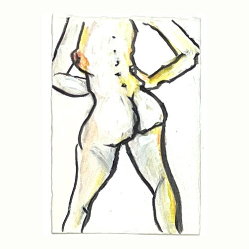 Akt auf weissem Grund II. van Jörg Herz, Tekening te koop op Singulart