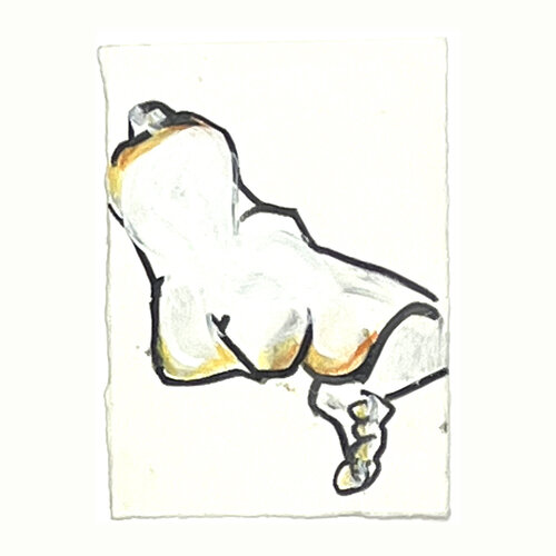 Akt auf weissem Grund III. van Jörg Herz, Tekening te koop op Singulart
