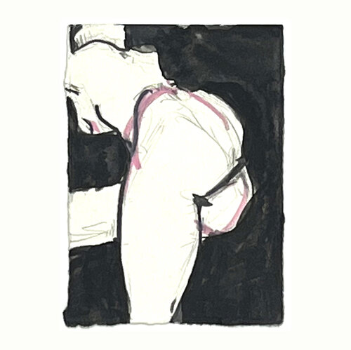 Akt auf schwarzem Grund II. van Jörg Herz, Tekening te koop op Singulart