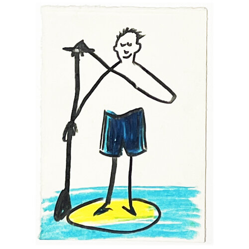 SUP Stand-up-Paddling I par Jörg Herz, Dessin en vente sur Singulart