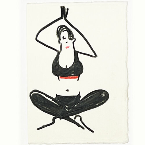 Yoga Schwarz I by Jörg Herz, Drawing for Sale on Singulart