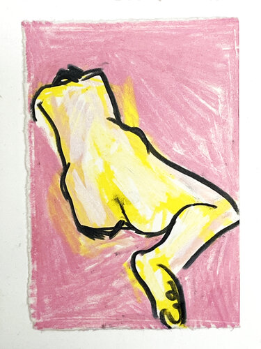 Akt Rosa Gelb II von Jörg Herz, Zeichnungen kaufen auf Singulart