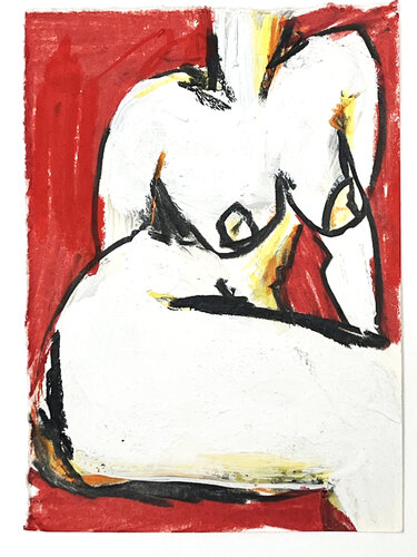 Akt Rot Gelb I par Jörg Herz, Dessin en vente sur Singulart