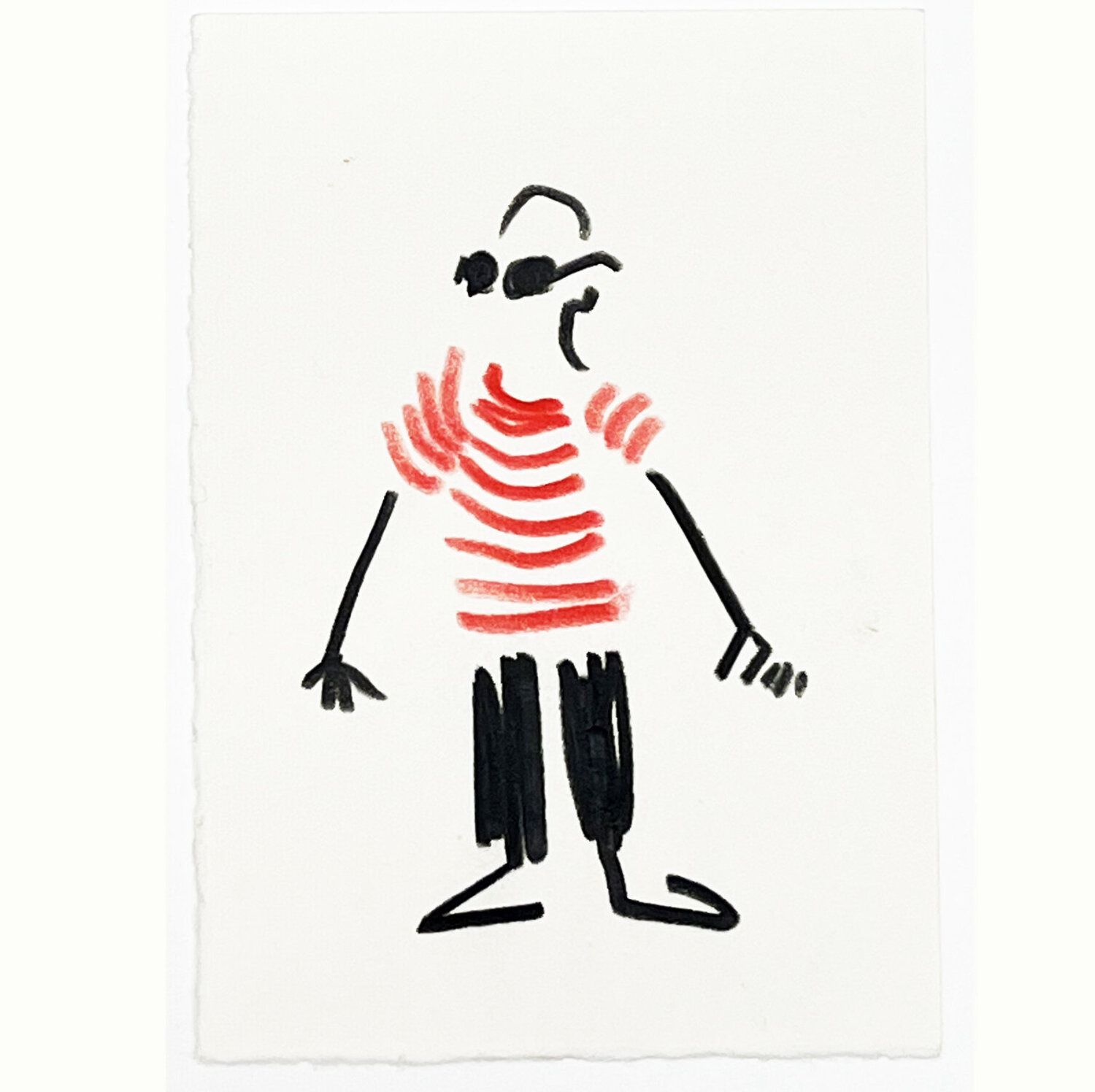 Roter Streifen-Pulli Jörg Herz