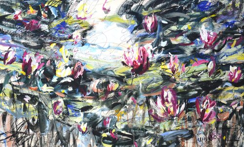 Water lilies 3/ Uladzimir Hurbo di Arts Bound, Pittura in vendita su Singulart