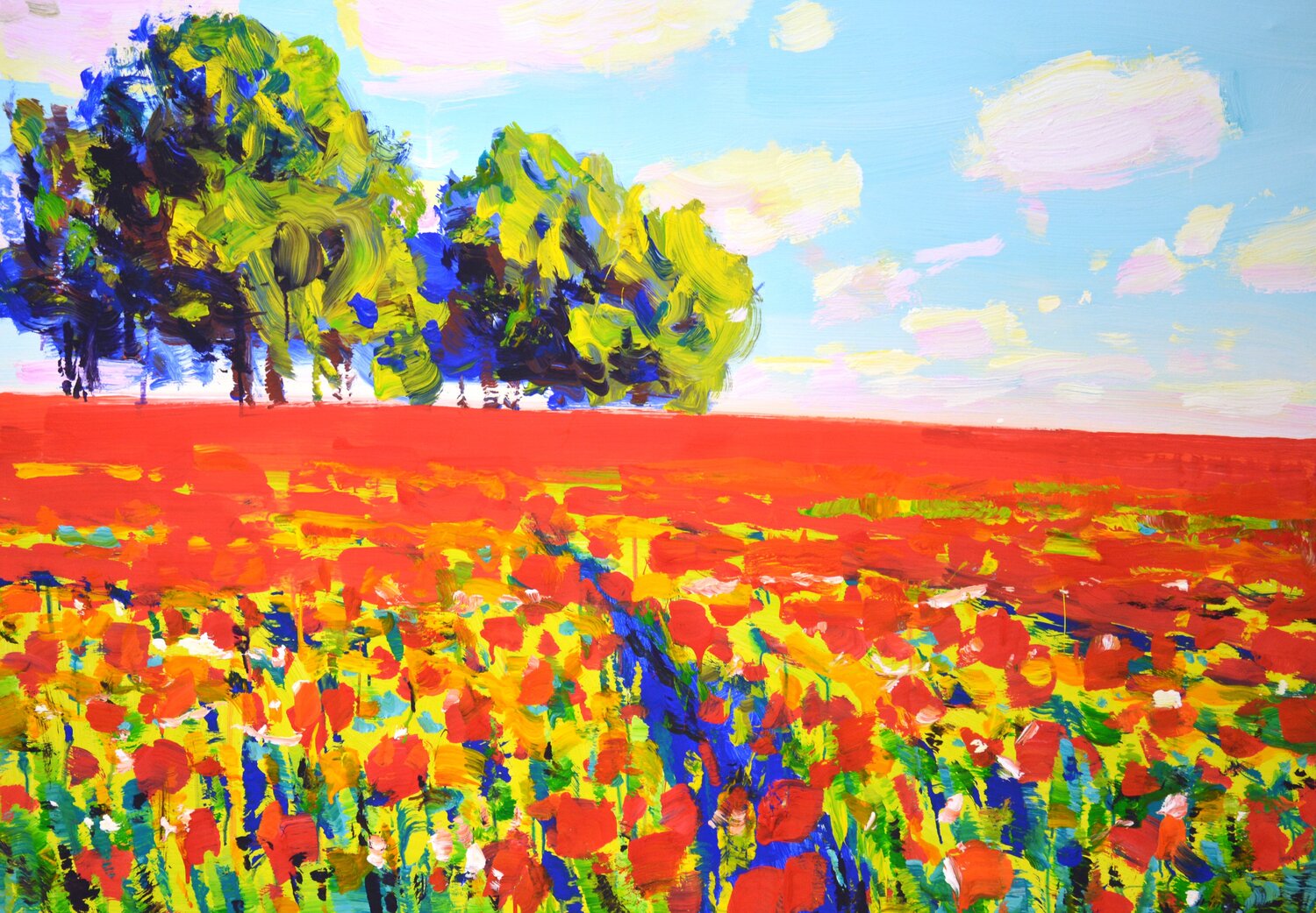 Poppy field./ Artist Irina Sidorovich Arts Bound Dipinto originale in vendita