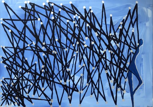 Her Name is Blue di Rika Maja Duevel, Pittura in vendita su Singulart