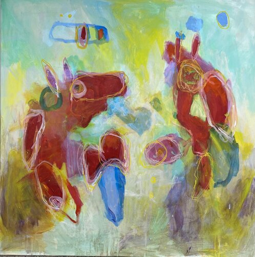 Himmelsgeister van Birgit Richtzenhain, Schilderij te koop op Singulart