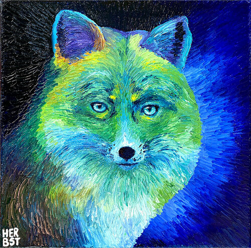 Night Lights par Nelli Herbst, Peinture en vente sur Singulart