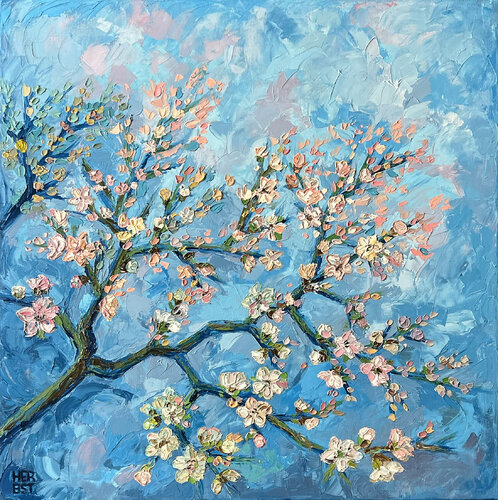 Kirschblüten by Nelli Herbst, 油畫 for Sale on Singulart