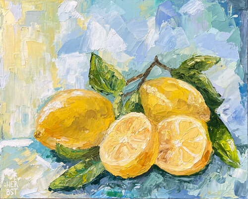 Lemons von Nelli Herbst, Malerei kaufen auf Singulart
