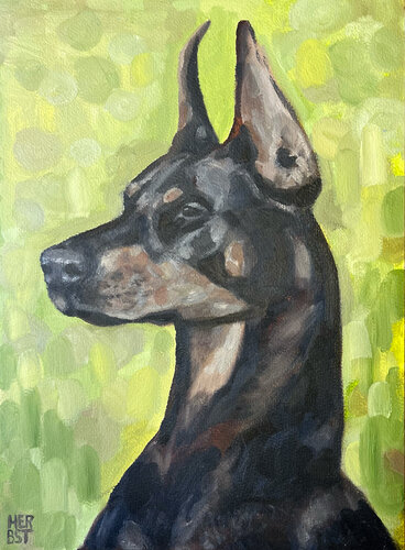 Dogge von Nelli Herbst, Malerei kaufen auf Singulart