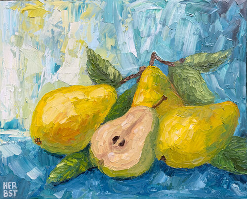 3 1/2 Birnen par Nelli Herbst, Peinture en vente sur Singulart