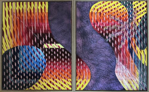 „Die Geometrie der Logik“ oder „Verschränkte Ebenen“ by Susanne Walser, Painting for Sale on Singulart